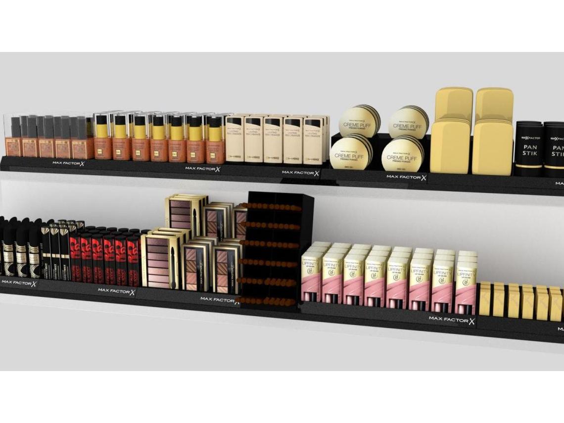 Shelf system for MAX FACTOR