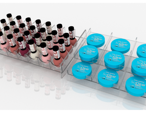 Displays (cartridges, modules) for cosmetic cabinets