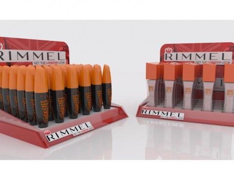 A display for Rimmel cosmetics