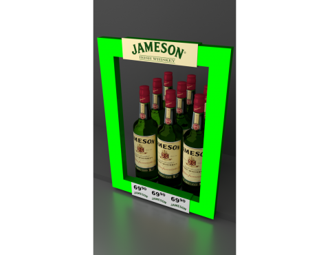 Illuminated frame for Jameson