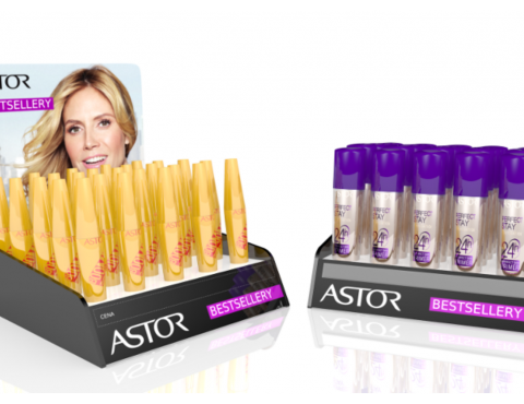 A display for Astor cosmetics